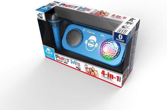 iDance XD2BL Bluetooth Party Systeem met Disco LED-Verlichting - Blauw