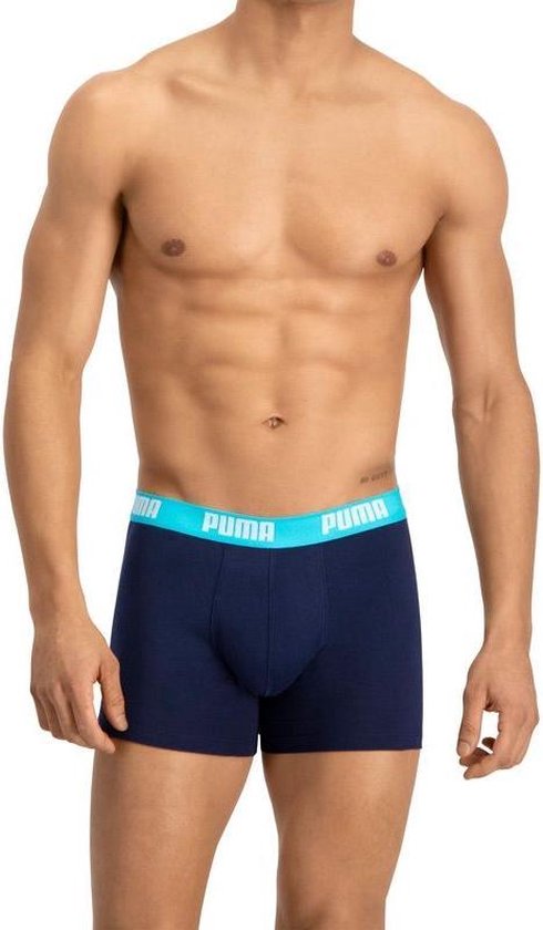Puma - S - Basic Boxershort Aqua/Blue 2-pack