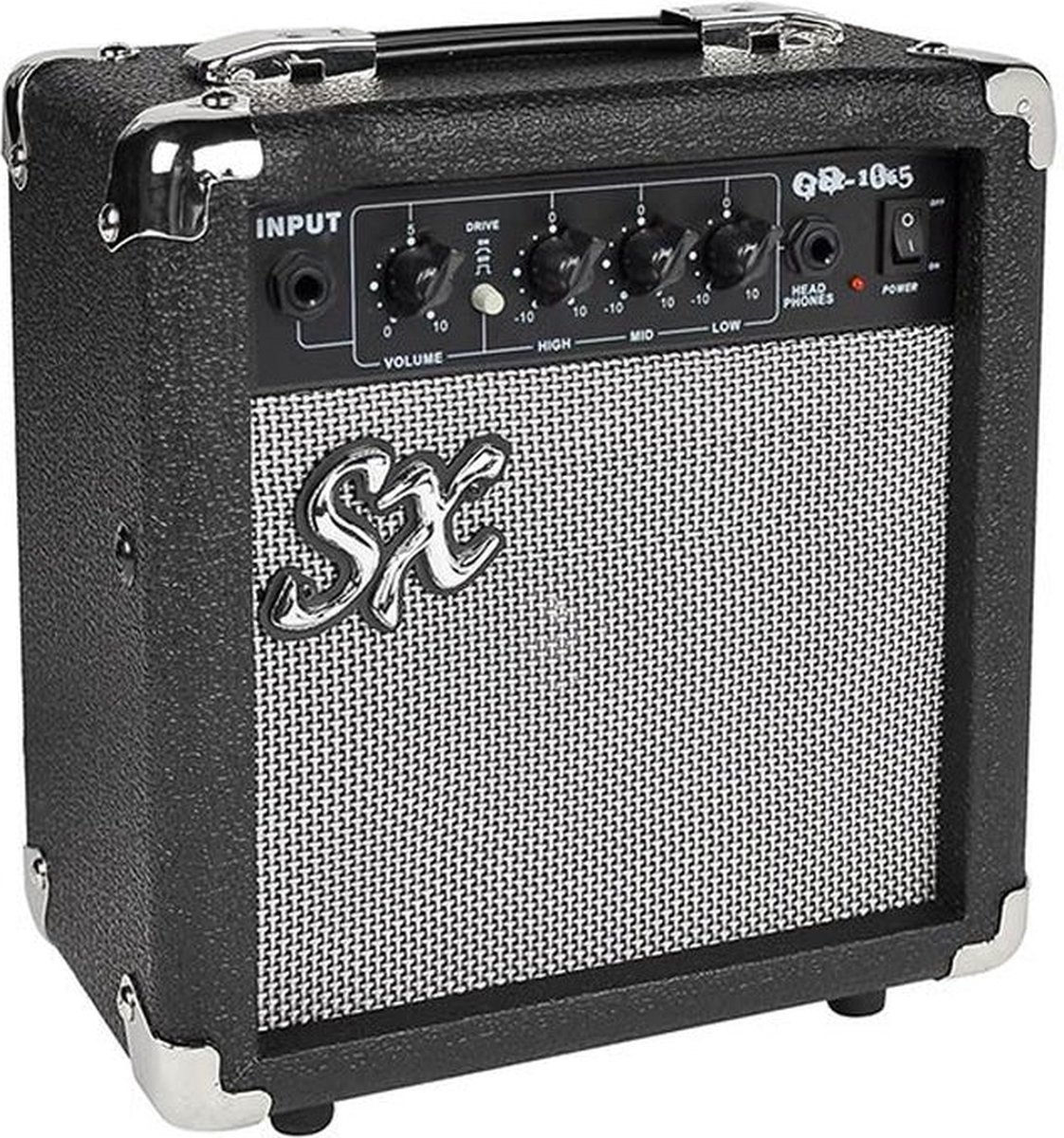 Gitaarversterker - SX GA1065 - 10 Watt - 6,5" Speaker - Schakelbare Overdrive - 4-bands EQ - Koptelefoonaansluiting