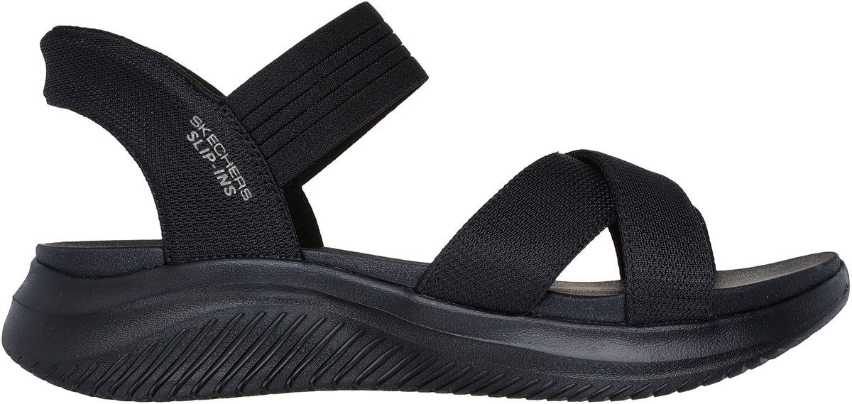 sandal, bandagerol, zwart, platform, sport