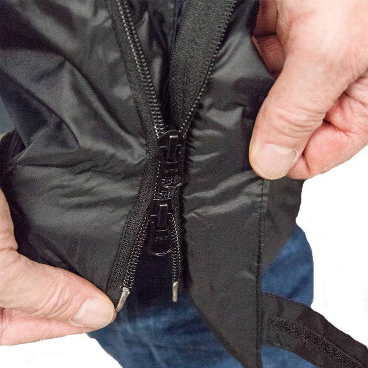 Mac in a Sac - Maat L - Full Zipper Regenbroek - Zwart