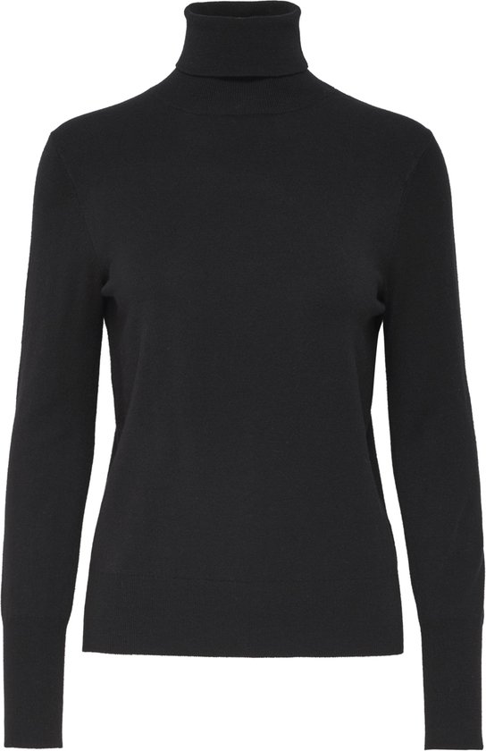 turtleneck, zwart, gebreid, trui, lange mouwen