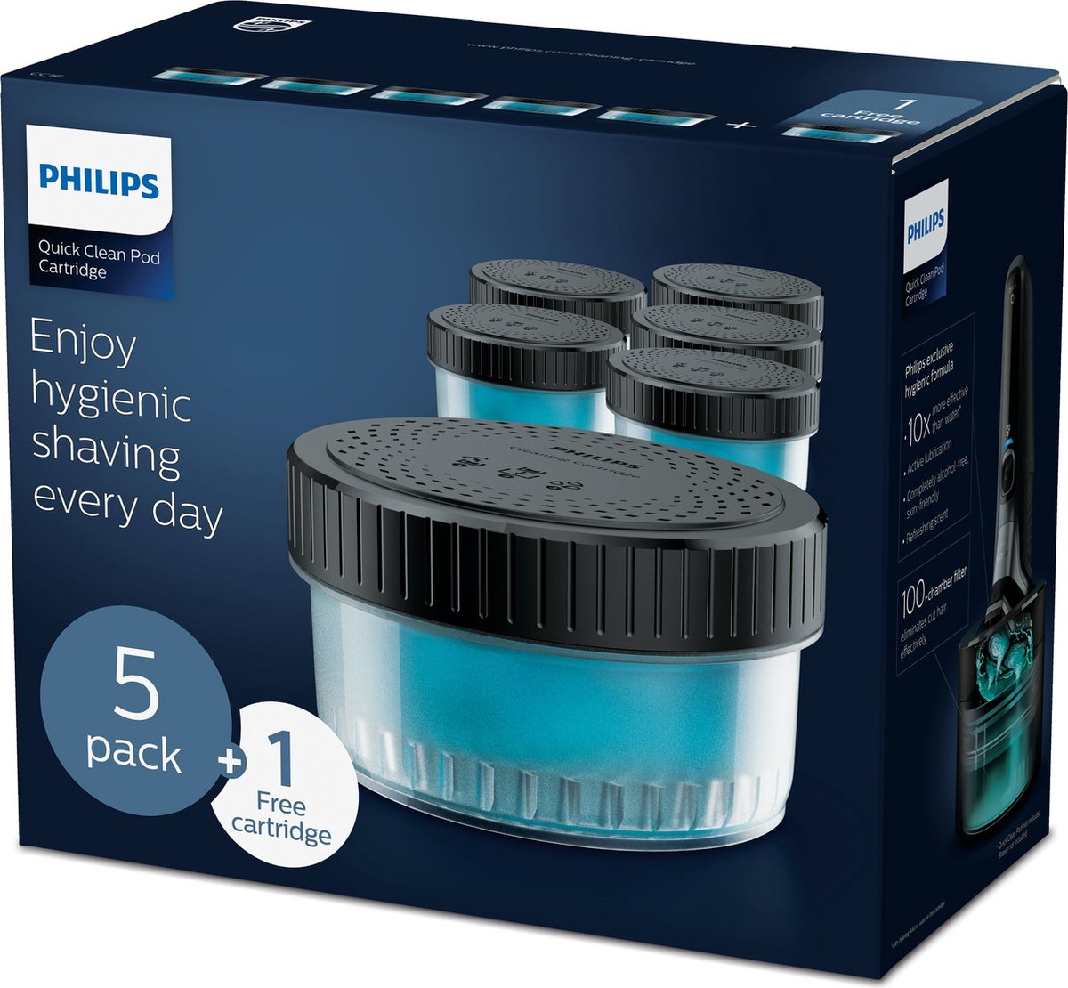 Philips CC16/50 - Quick Clean Pod cartridge - Scheerapparaatreiniging - 6 stuks