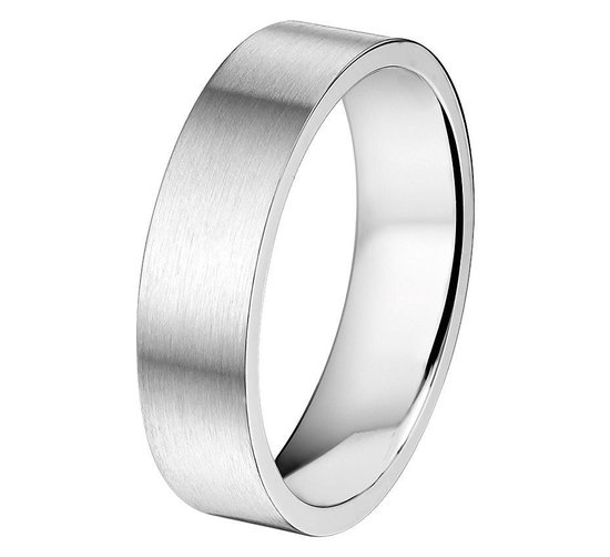 The Jewelry Collection - Ring A508 - 6 mm - Staal - Maat 19.00