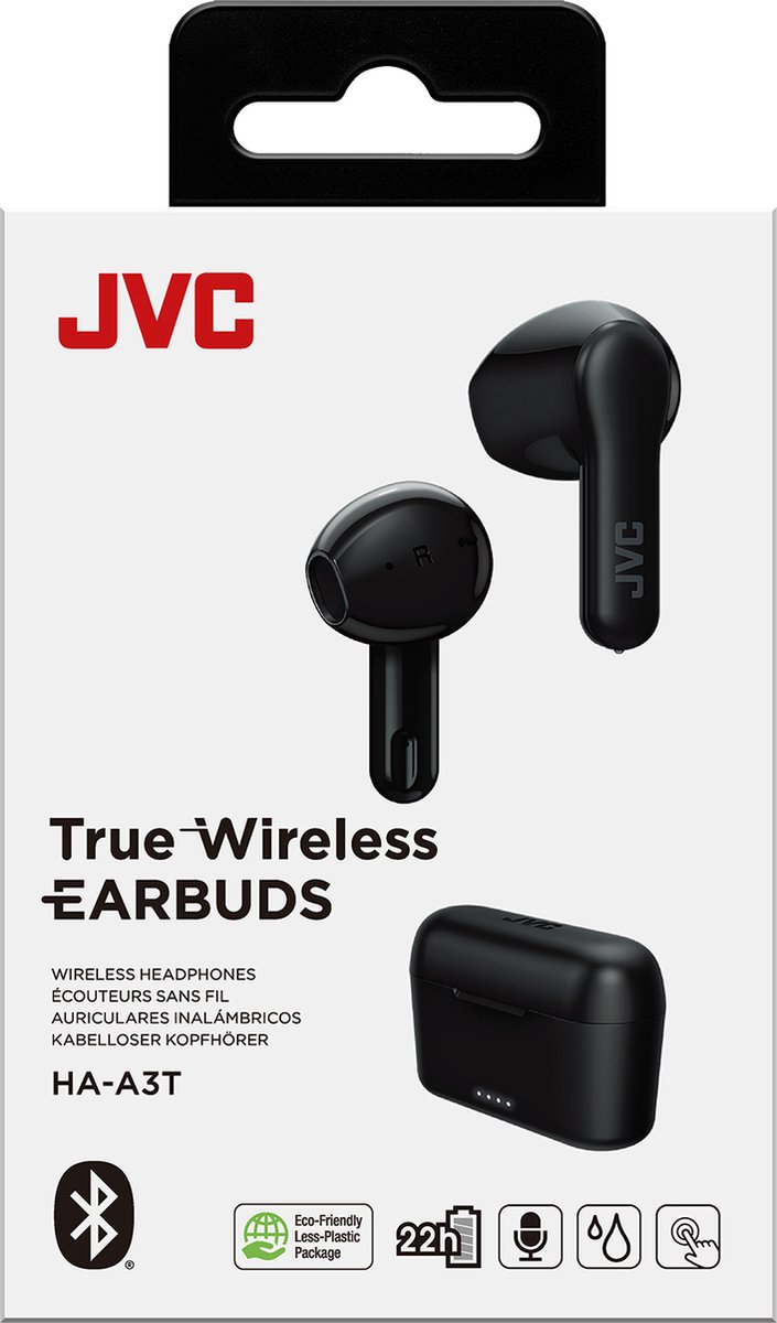 JVC HA-A3T-B True Wireless oordopjes - Zwart