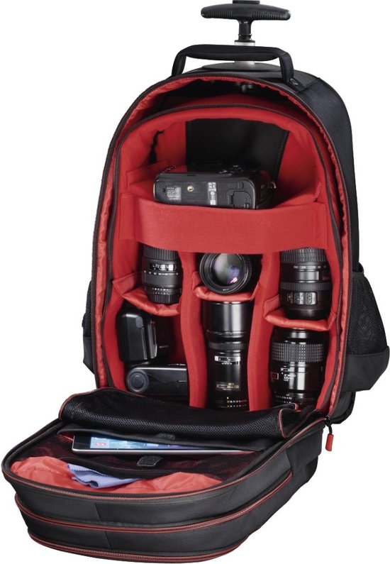 Hama Miami - Cameratas - Trolley - Zwart & Rood