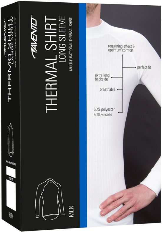 Avento Basic Thermo - Sportshirt - Heren - M - Wit