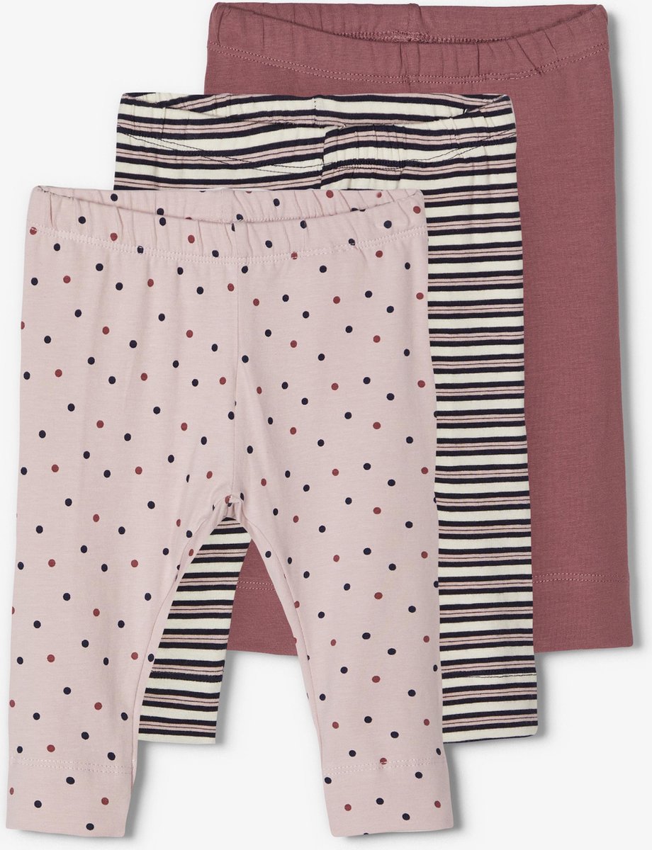 NAME IT - Maat 56 - BABY NBFRONLA LEGGING 3 P Legging - Blauw