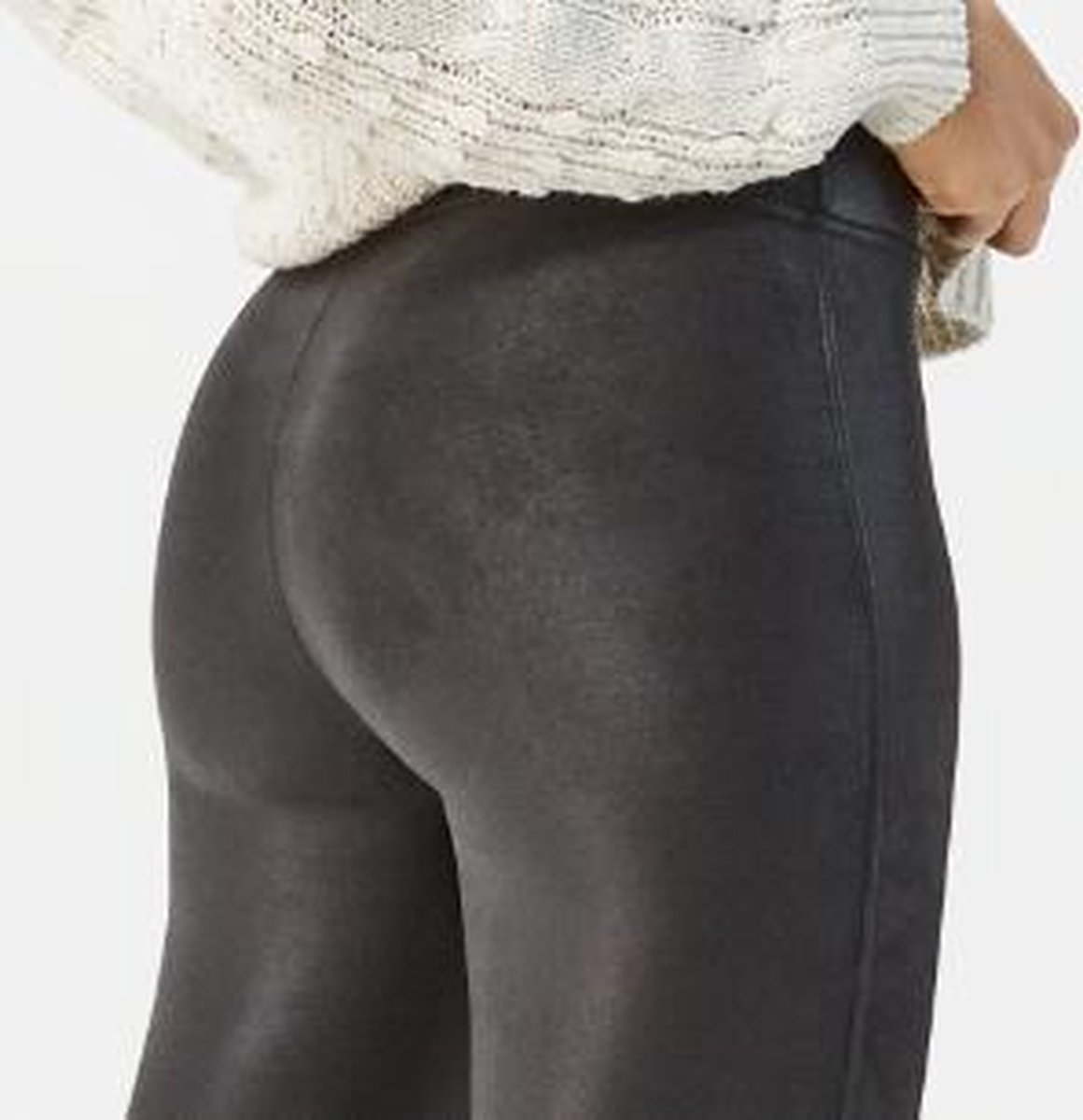Spanx - Maat M - Faux Leather Legging  Zwart