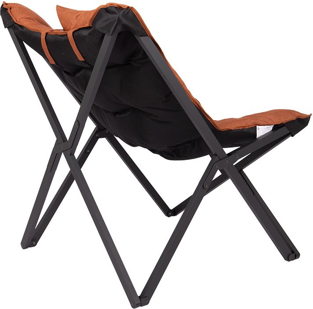 stoel, campingstoel, stoffen zitting, X-frame, donkergroen/grijs