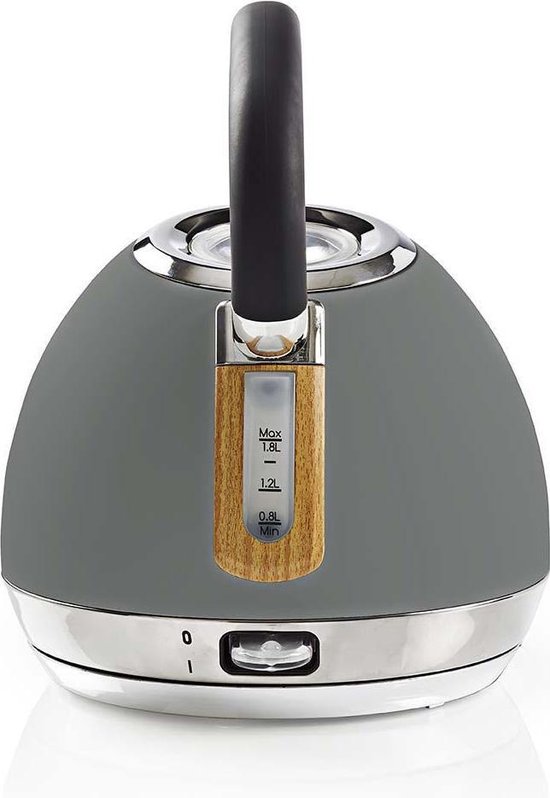 Nedis Elektrische waterkoker 1,8 L Soft touch - Grijs