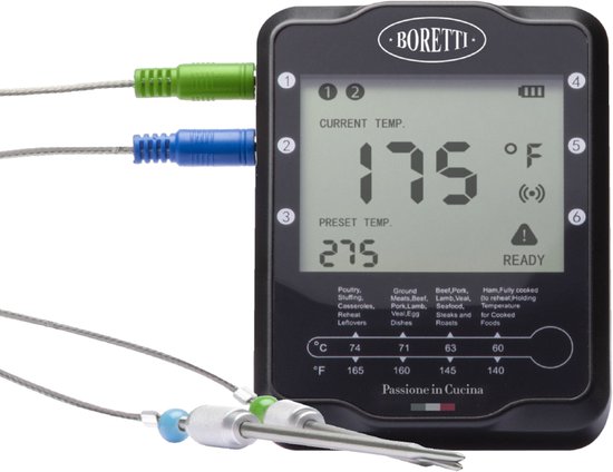 Boretti - Sondes BBQ thermometer (geel en paars) - uitbreiding set BBA87