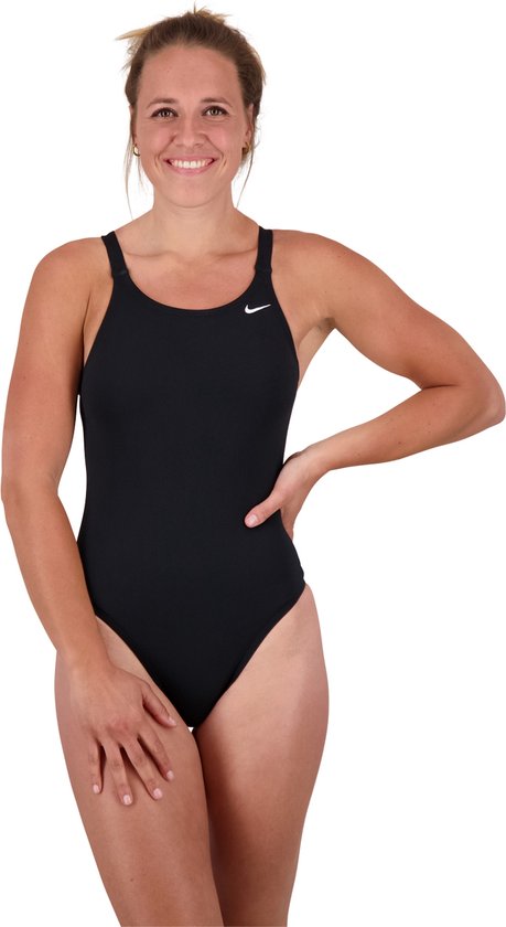 Nike Maat 40  Hydrastrong Solids Fastback One Piece Sportbadpak Dames - Zwart