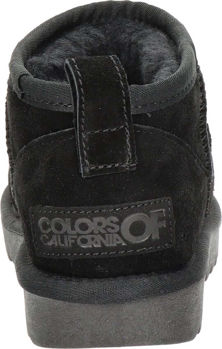 antek boot, black suede, ankle boot, faux fur lining, pull tab