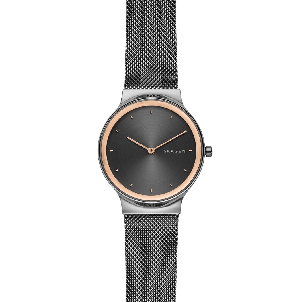 horloge, skelet, mesh, roestvrij, kleur zwart
