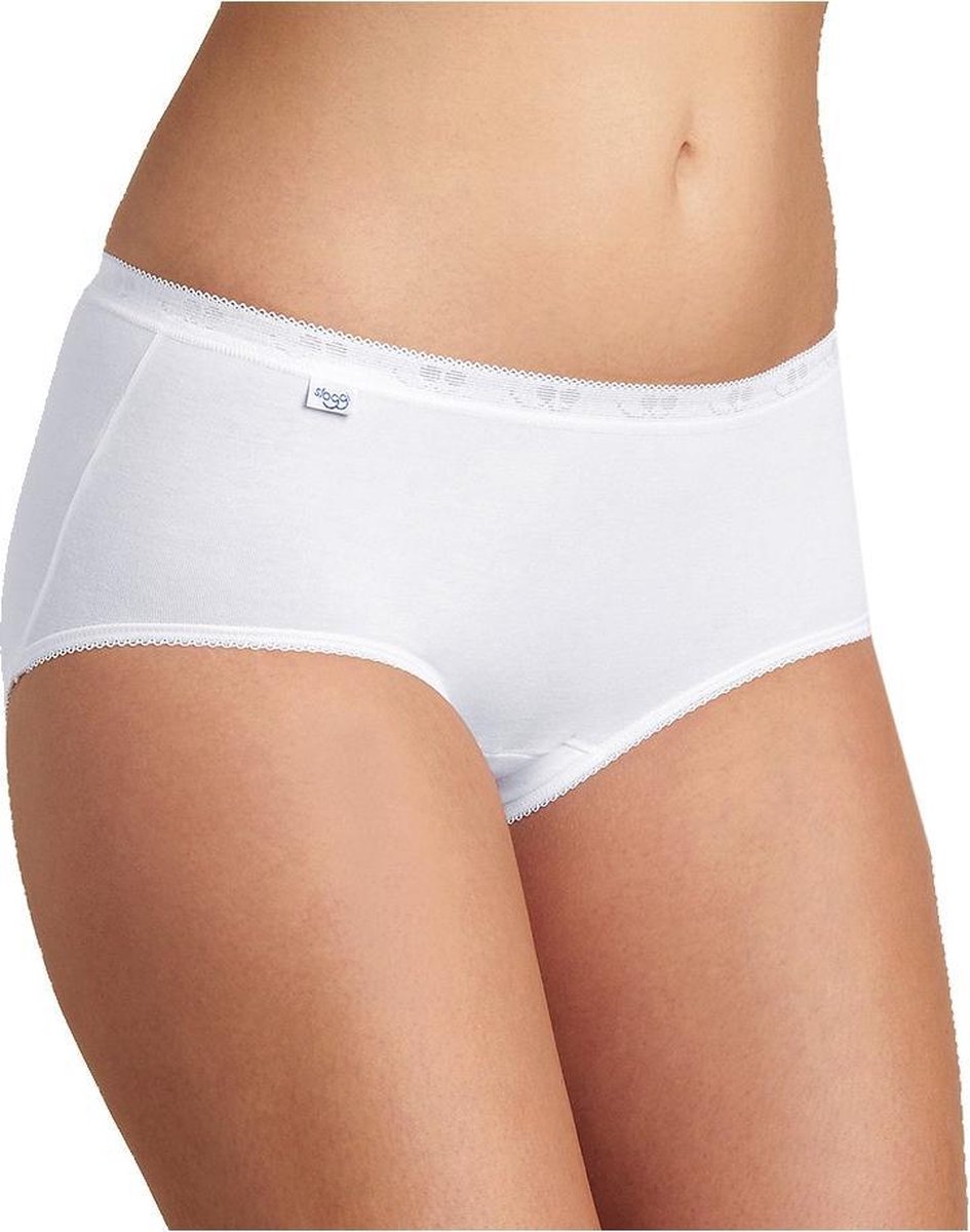 Sloggi - Maat 40 - Basic Midi - Sportonderbroek - Dames - Wit