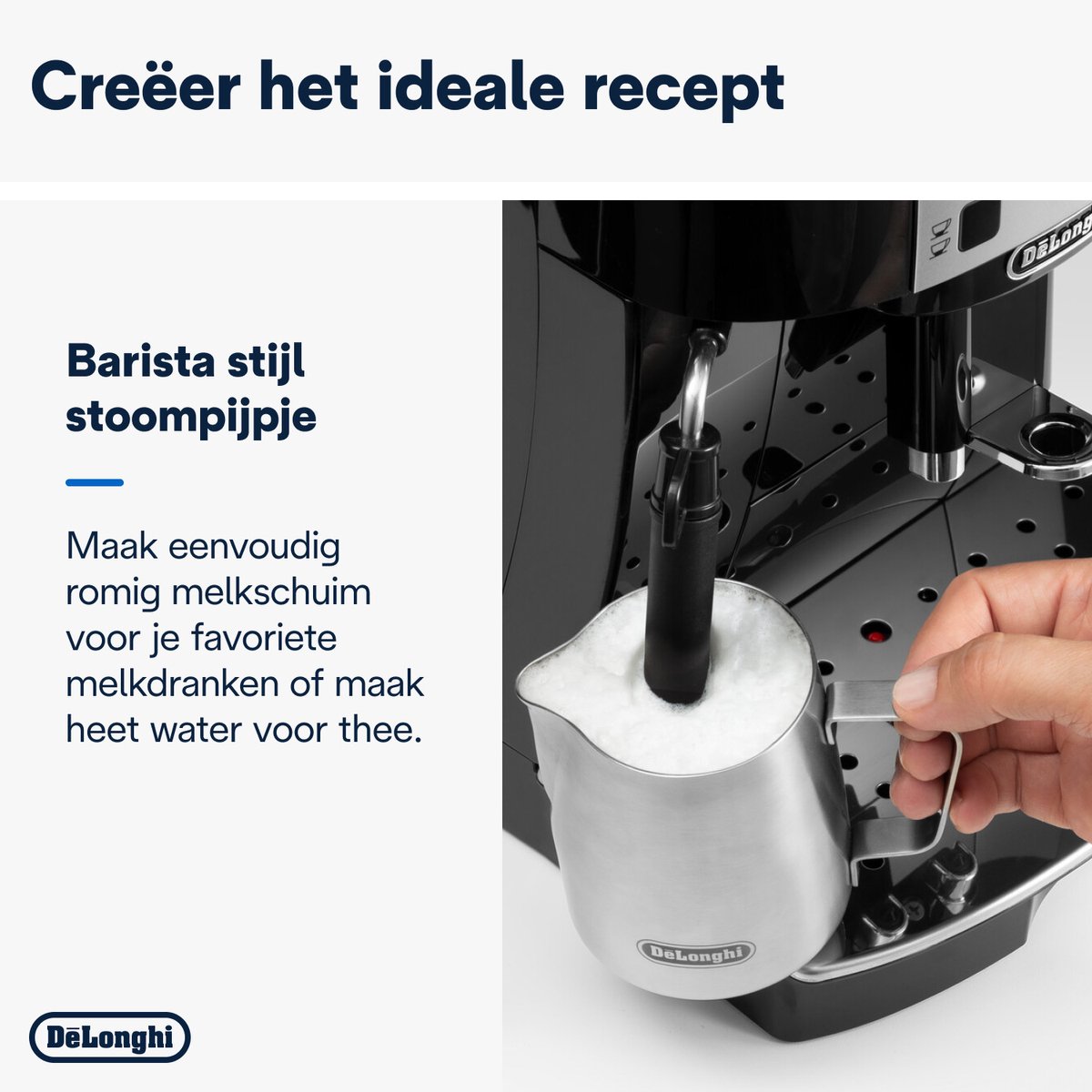 De’Longhi Magnifica S ECAM20.110.B - Volautomatische espressomachine - Handmatige melkopschuimer en uitneembare zetgroep - Zwart