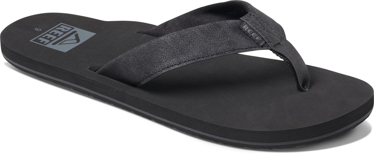 slipon, flip flop, sandalen, polyester, donker