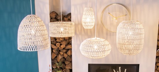 Leitmotiv Paper Rope Pin - Hanglamp - Papier - 18cm