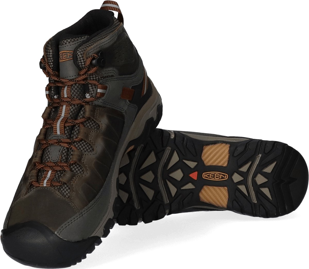 Keen | Maat 46 - Targhee III Mid Heren Wandelschoenen Black Olive | Groen | Leer | K1017787