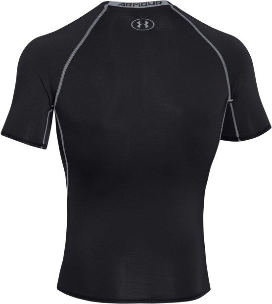 Under Armour  - Maat M - HG Armour SS Heren Sportshirt - Zwart