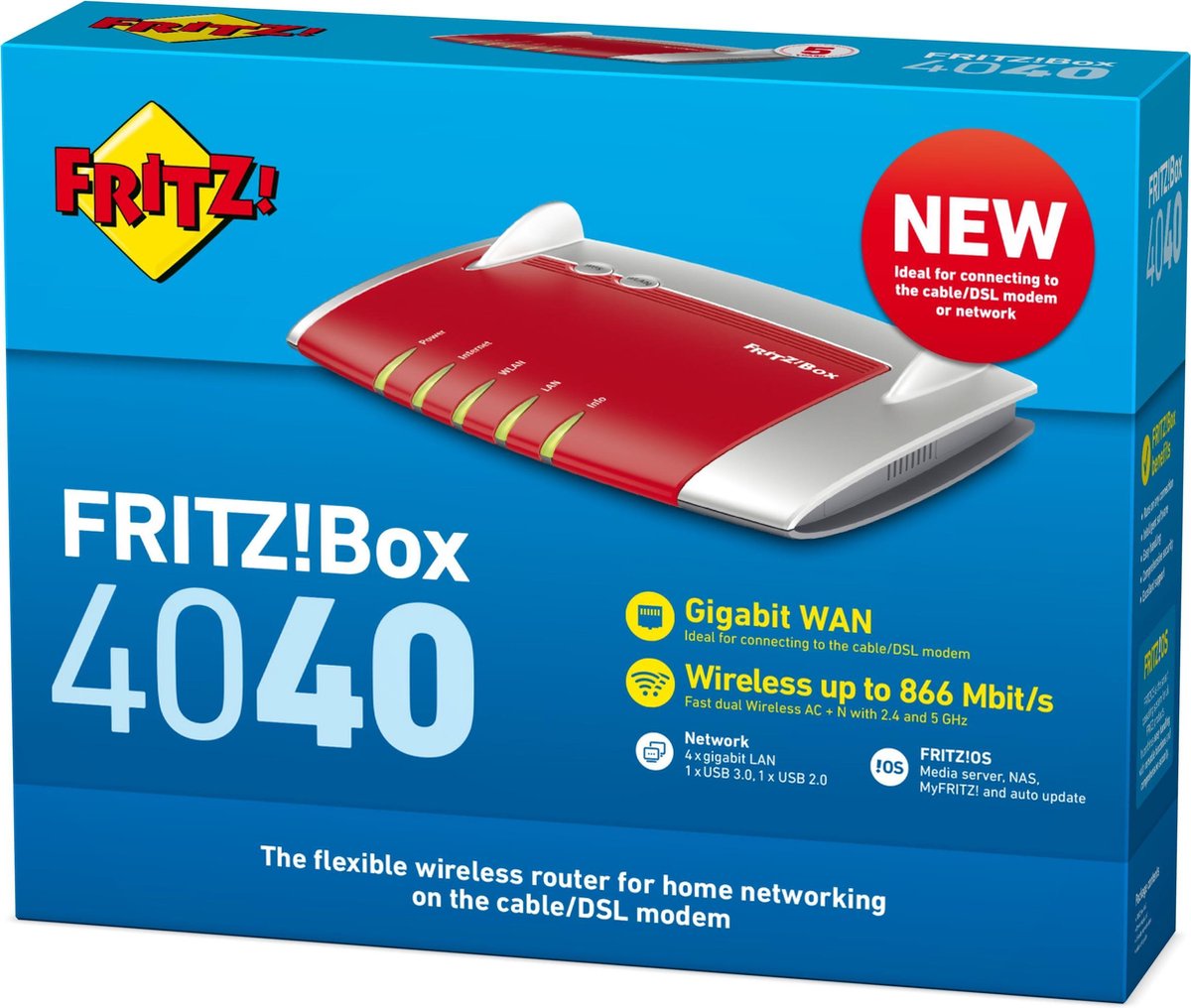 AVM FRITZ!Box 4040 - Router - 1300 Mbps