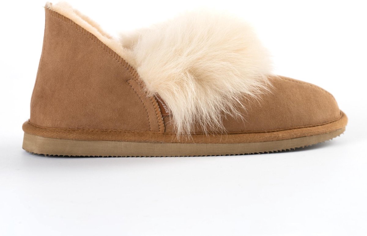 Shepherd - Maat 39 - Amalia Dames Sloffen - Chestnut