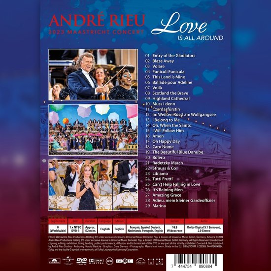 André Rieu -Johann Strauss Orchestra André Rieu - Love Is All Around (DVD)