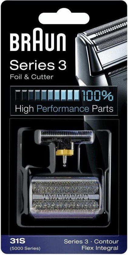 Braun Series 3 31S Foil Zilver - Vervangend Scheerblad