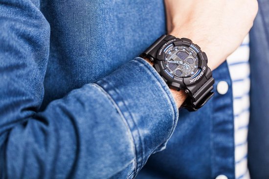 Casio G-Shock GA-100-1A2ER - Horloge - Kunststof - Zwart - 50 mm