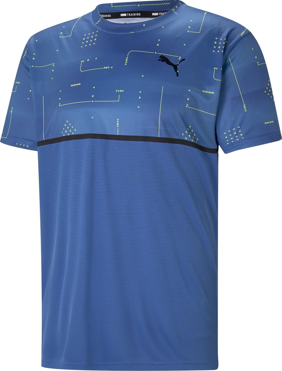PUMA  - Maat S TRAIN AOP SS TEE Sportshirt Mannen
