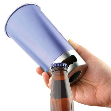 Asobu roestvrijstalen biermok met bieropener - 550 ml - Blauwkleurig