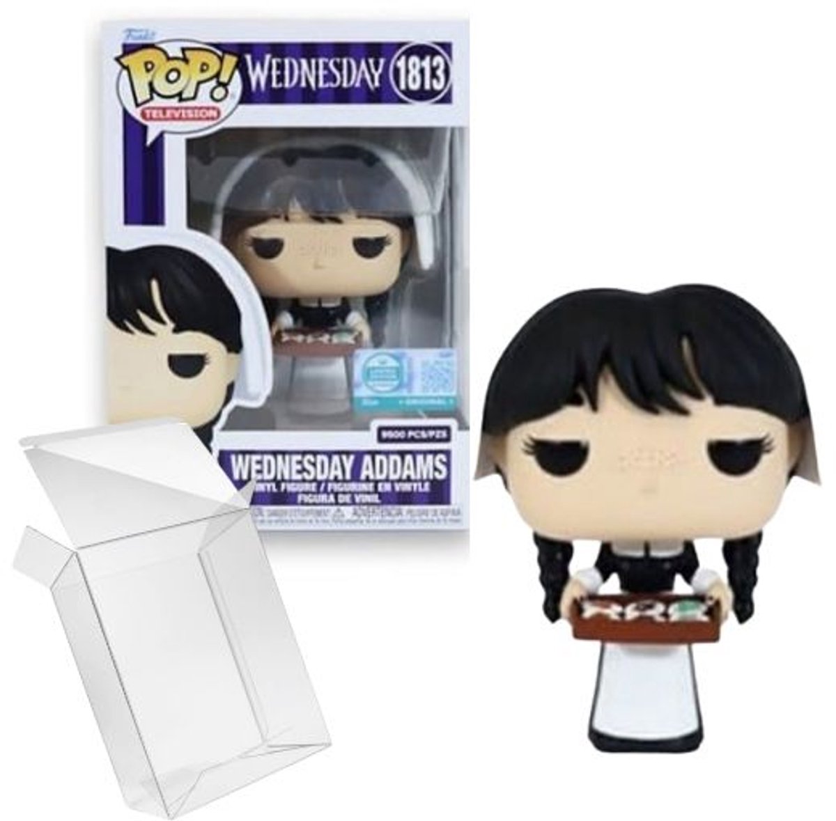 Funko Pop, Wednesday Addams, vinyl figure, pouty eyes, bride dress