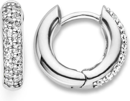 TI SENTO Dames Oorbellen - 925 zilver - Zirconia wit - 7210ZI