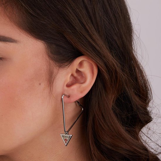 Guess Oorbellen Oorbellen Hula Hoops UBE79058 Zilverkleurig