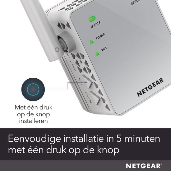 Netgear EX3700 - Wifi versterker - 750 Mbps