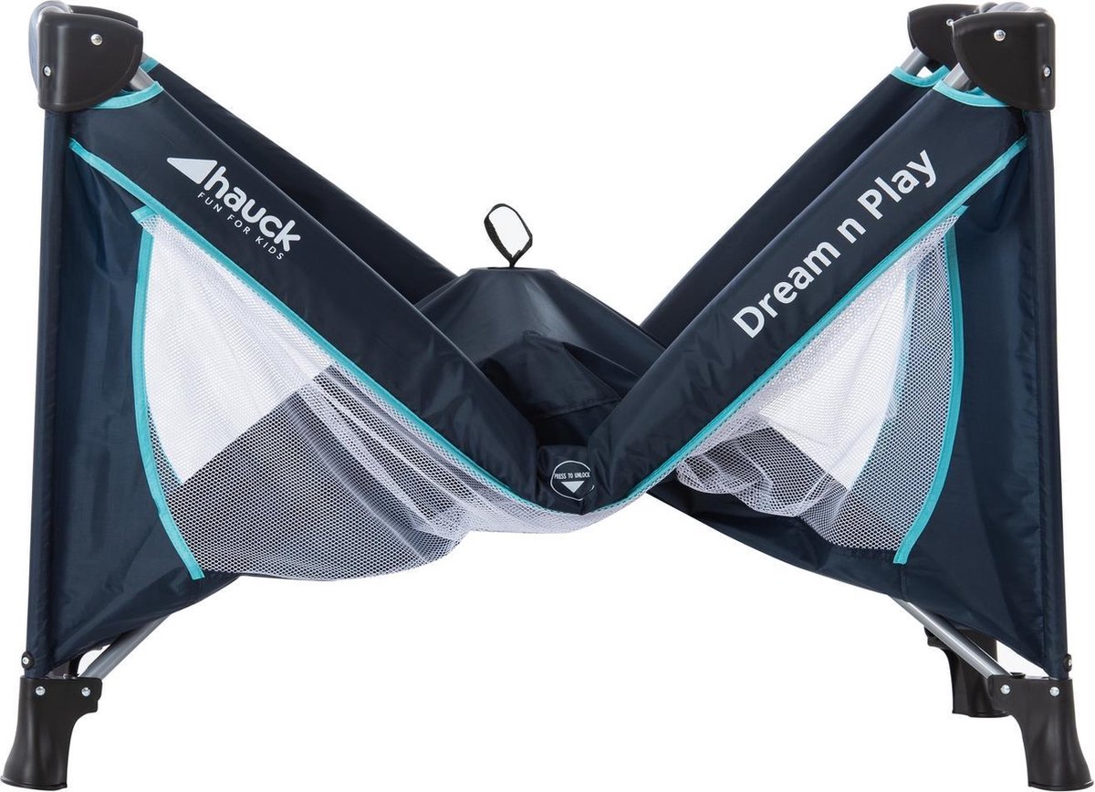 Hauck Dream N Play Plus Campingbedje 120x60cm - Navy/Aqua