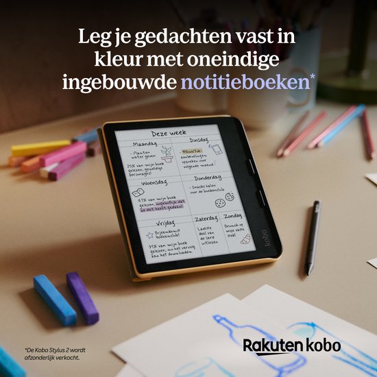 notitieboek, notitieboekje, tabletbureau, e-reader, kobo