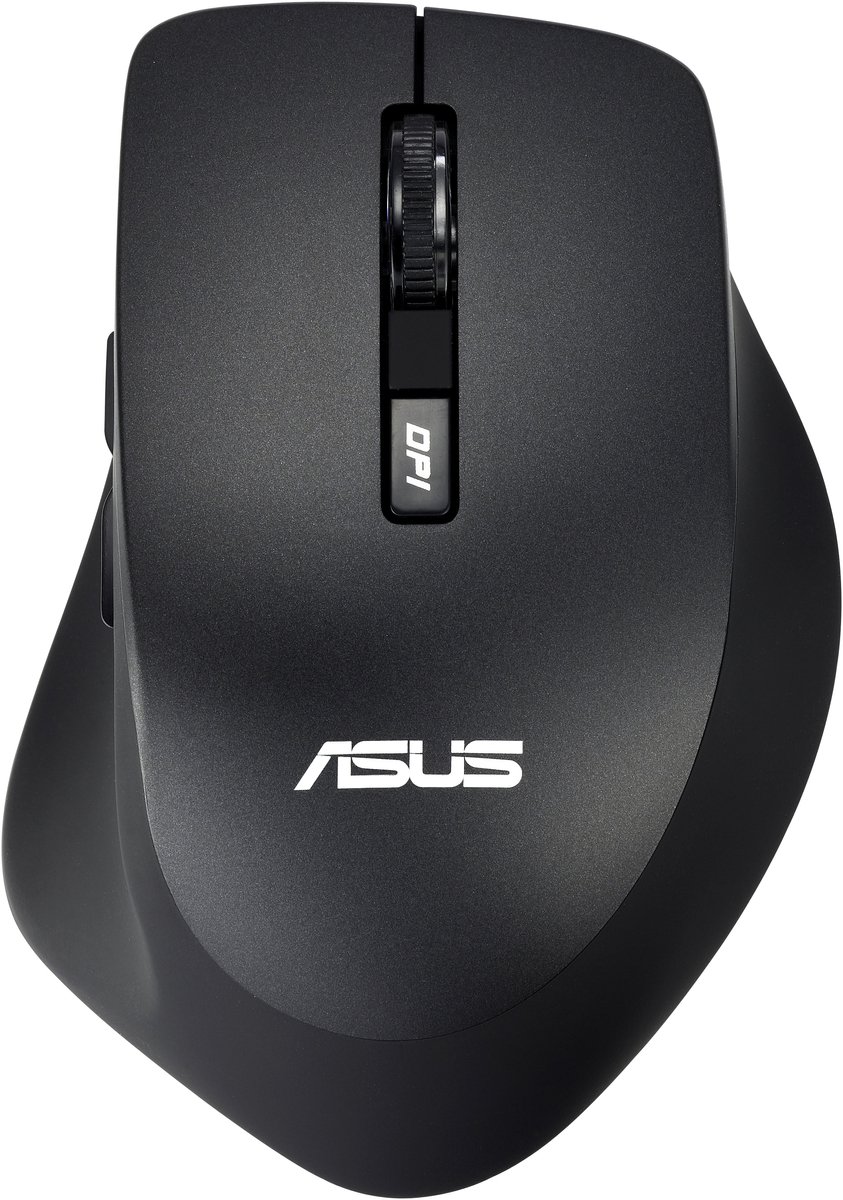draadloze muis, ergonomische muis, optische sensor, USB ontvanger, black matte afwerking