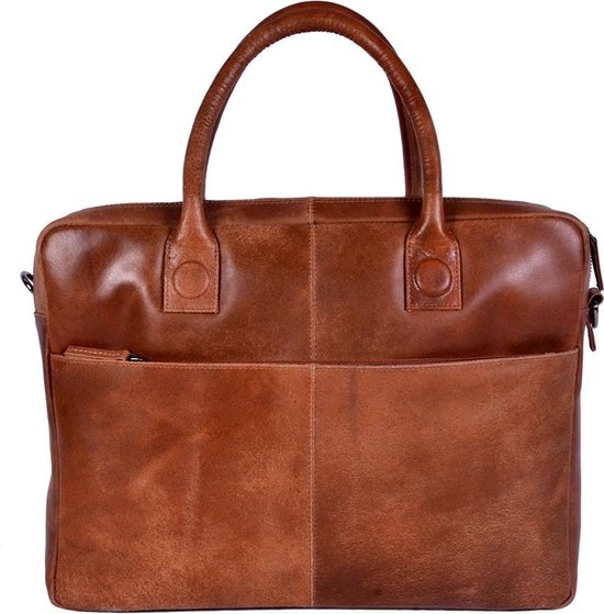 DSTRCT Fletcher Street Leren Laptoptas - 15,6 inch - Cognac