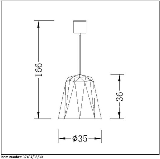 Lucide GEOMETRY - Hanglamp - Ø 35 cm - E27 - Zwart