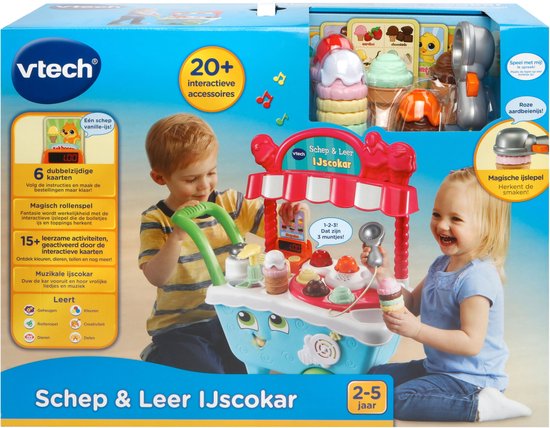 VTech Schep & Leer IJscokar - Educatief Speelgoed - IJskar - Ontdek Kleuren, Dieren en Tellen - Cade