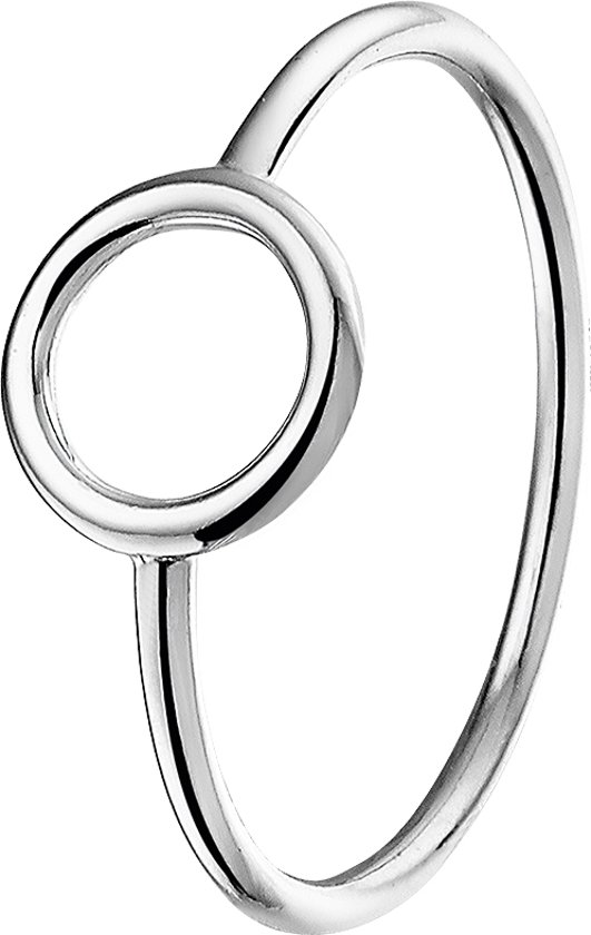 The Jewelry Collection - Ring Rondje - Zilver - Maat 17.25