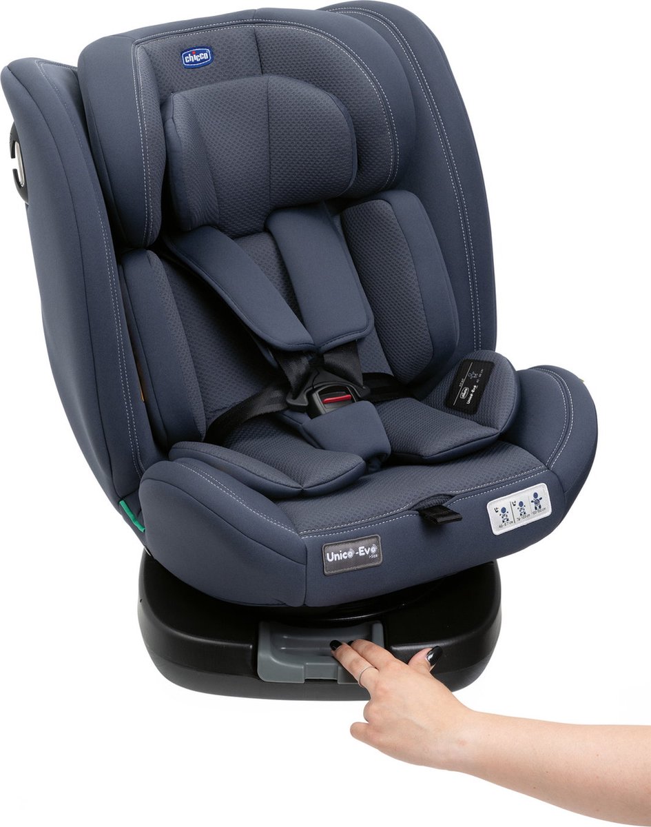 Chicco Unico Evo i-Size Autostoel - 360° Draaibaar, Isofix - Donkerblauw (0-12 jaar)