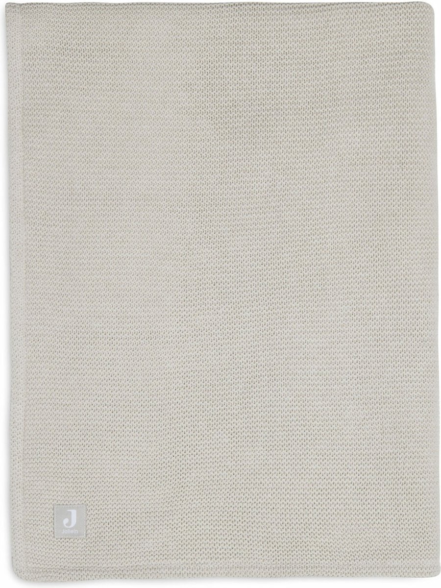 Jollein Baby Deken Ledikant 100x150cm Basic Knit - Nougat/Fleece