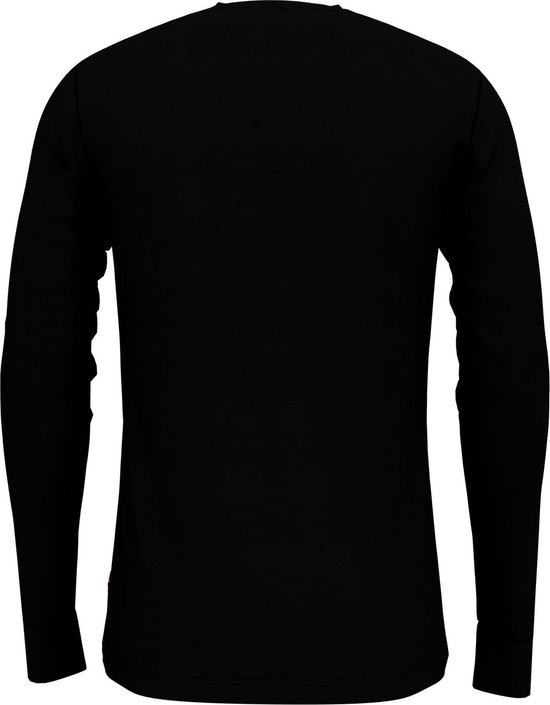 Odlo  - Maat XL - Suw Top Crew Neck L/S Natural 100% Merino Warm Heren Thermoshirt - Black