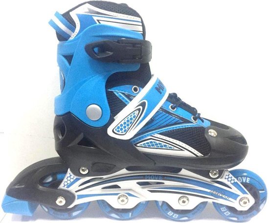 Move Adam Inlineskates - Maat 34-37 - Jongens - zwart/blauw