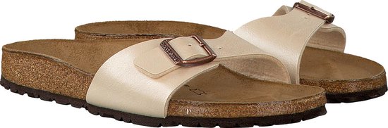 Birkenstock - maat 38 - Madrid Dames Slippers Small fit  - White