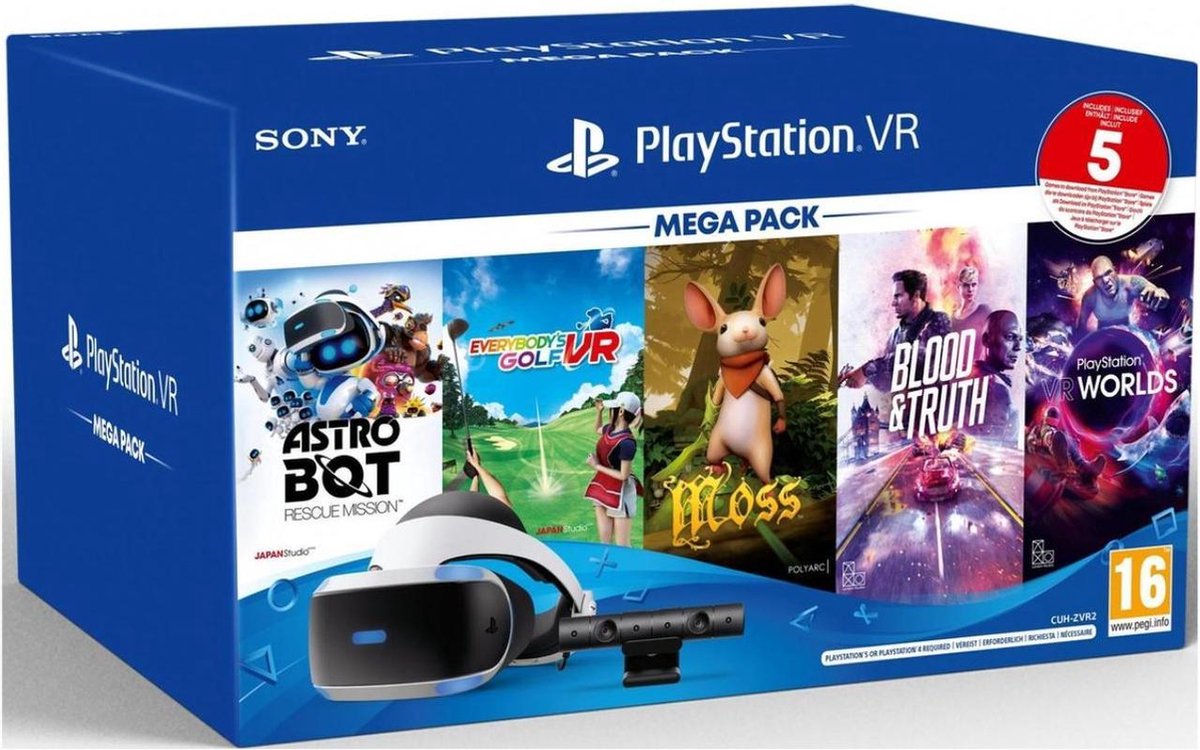 Sony PlayStation VR Mega III Pack + 5 games - PS4