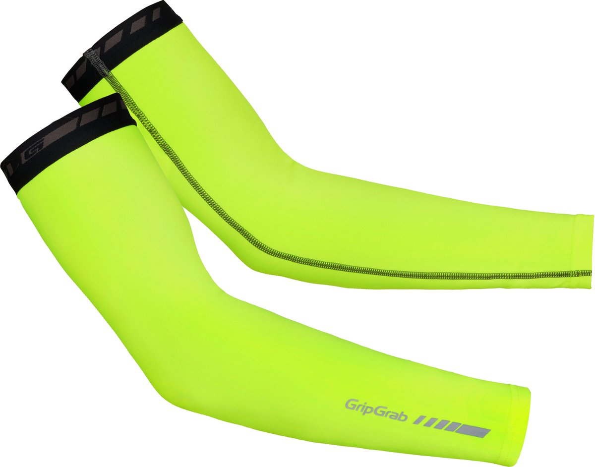 reflexarm, armwarmers, neon, zwarteband, GripGrab